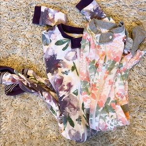 SOLD. Lot of 3 Burts bees 12 month pjs